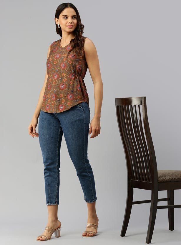 DE MOZA Women Floral Printed Top