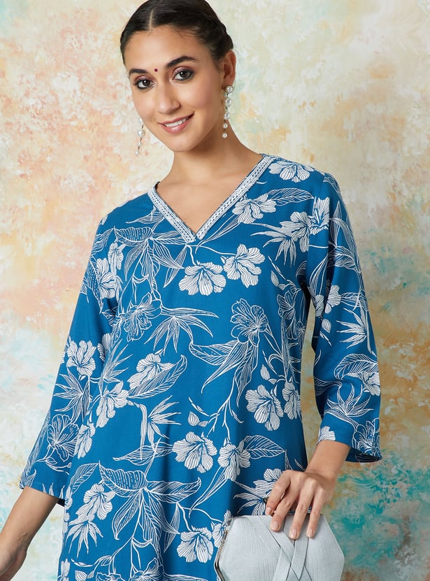 MELANGE Women Floral Printed Kurta Set