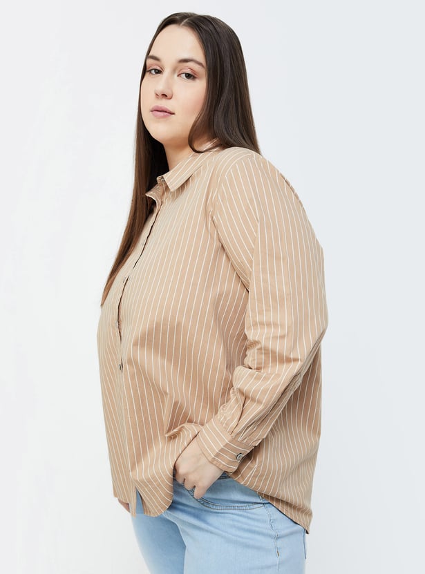 NEXUS Women Striped Regular Fit Casual Shirt