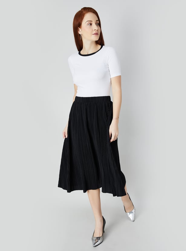 CODE CLASSIC Women Ribbed Knit Top