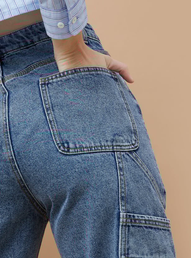 GINGER High Rise Mom Fit Jeans