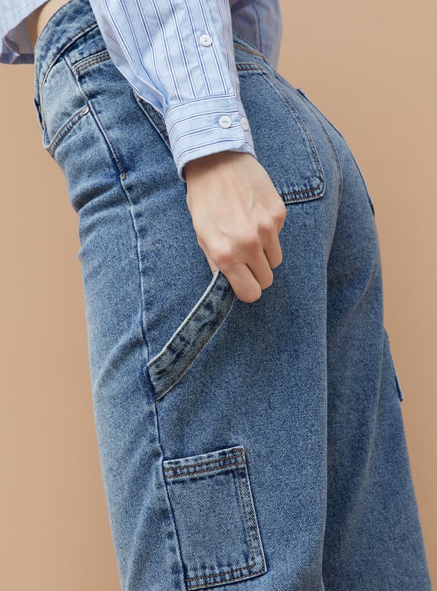 GINGER High Rise Mom Fit Jeans