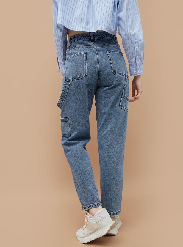 GINGER High Rise Mom Fit Jeans