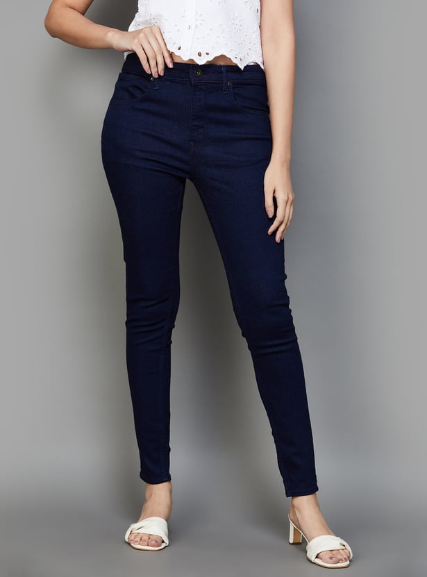 Buy LEE Women Dark Wash Scarlett Jeans Skinny Fit from Lee at just INR 3399.0