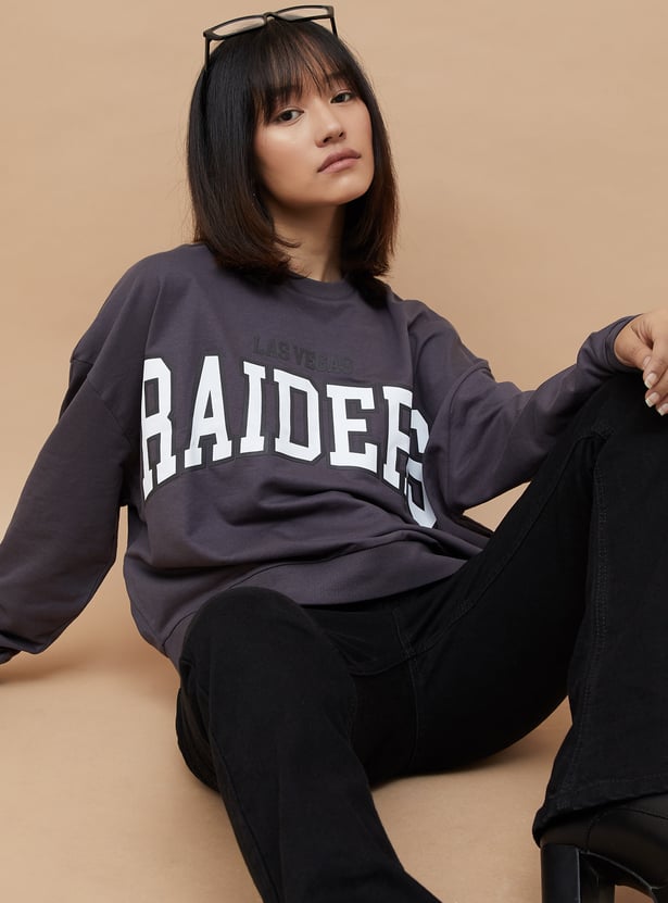 Buy GINGER Women Raiders Printed Sweatshirt from Ginger at just INR 1499.0