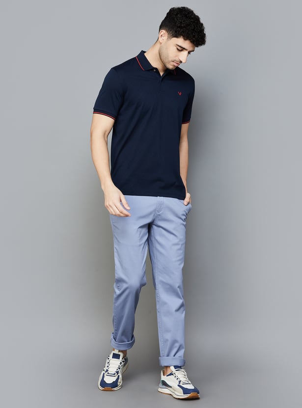 Buy ALLEN SOLLY Men Solid Regular Fit Polo T-shirt from Allen Solly at ...
