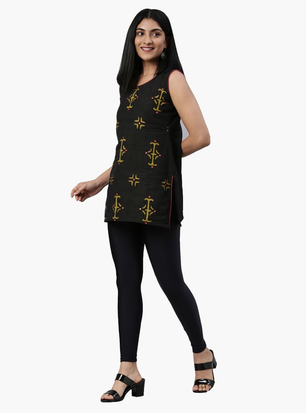 GO COLORS Solid Elasticated Leggings