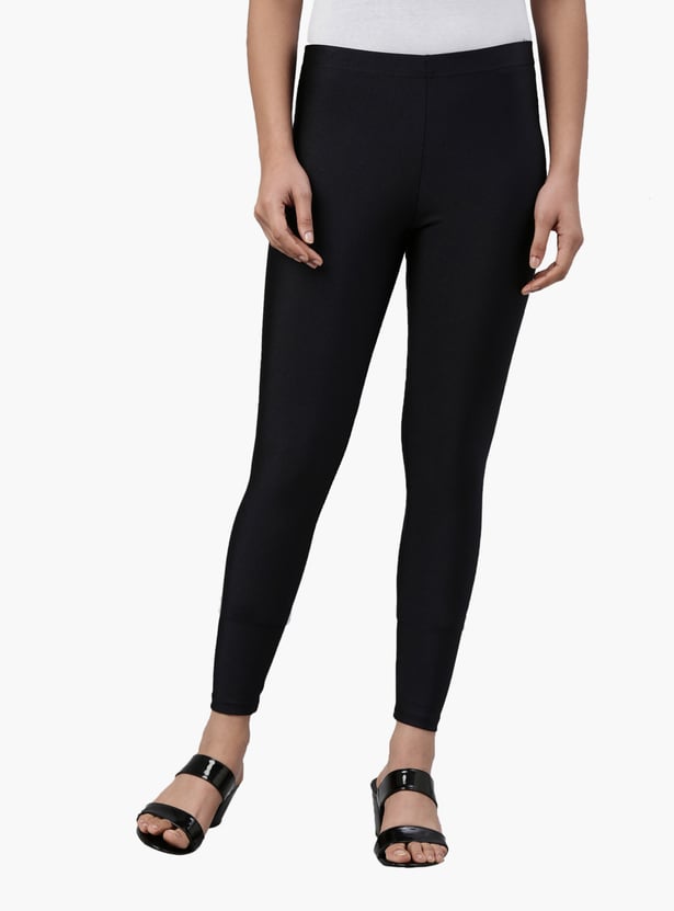 GO COLORS Solid Elasticated Leggings