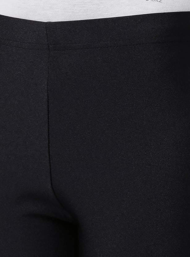 GO COLORS Solid Elasticated Leggings