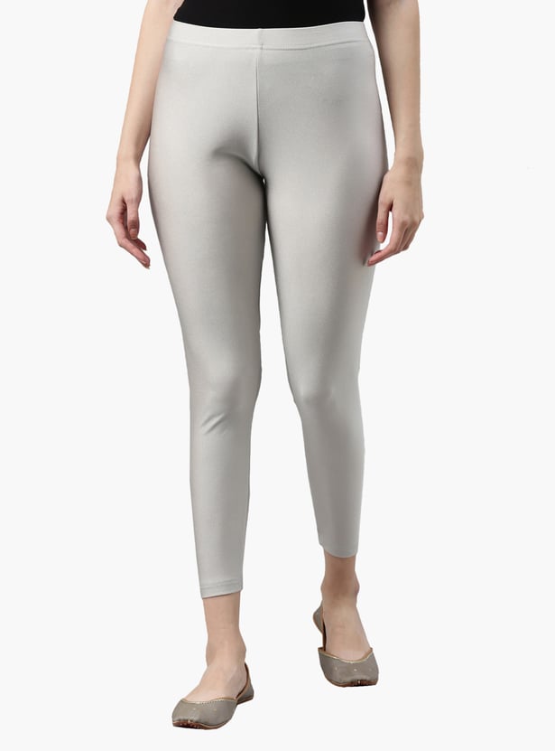 GO COLORS Solid Elasticated Leggings