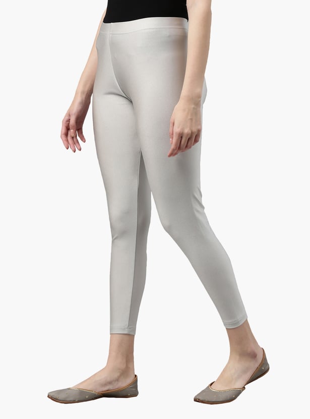 GO COLORS Solid Elasticated Leggings