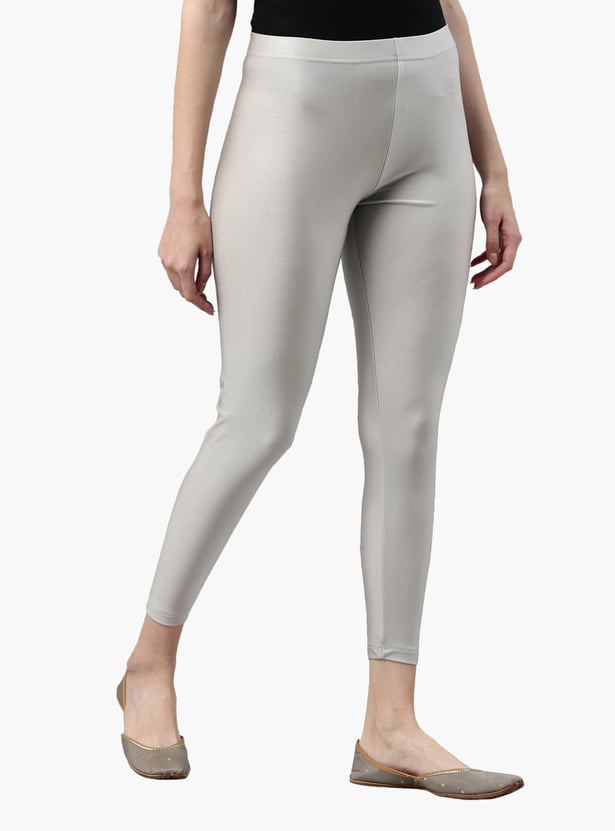 GO COLORS Solid Elasticated Leggings