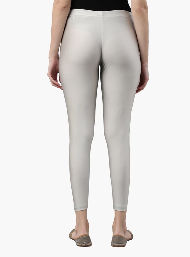 GO COLORS Solid Elasticated Leggings