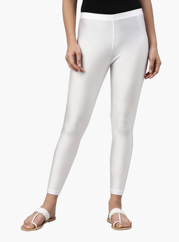 GO COLORS Solid Elasticated Leggings