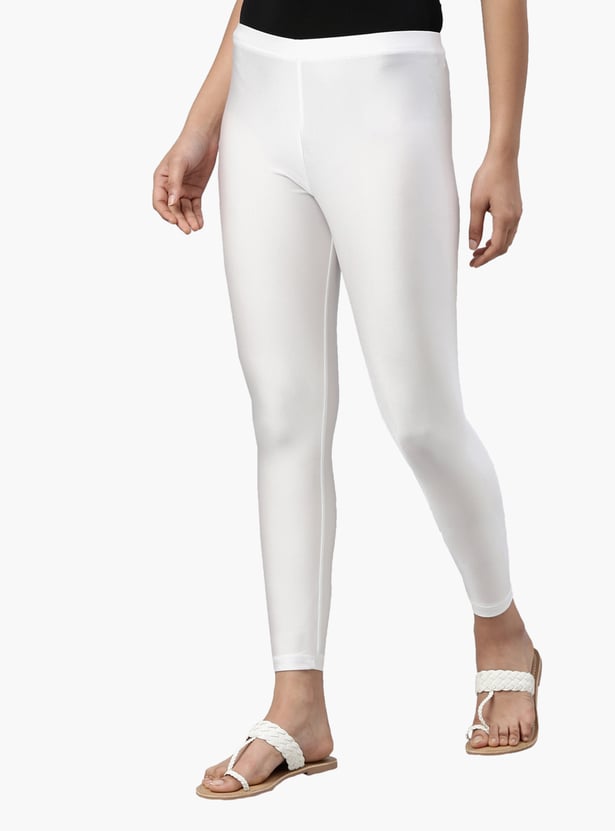 GO COLORS Solid Elasticated Leggings