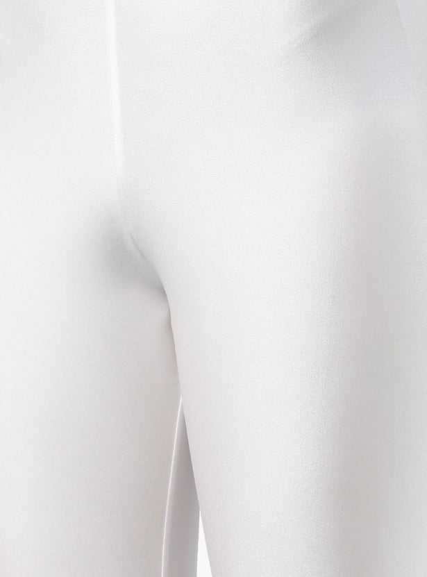 GO COLORS Solid Elasticated Leggings