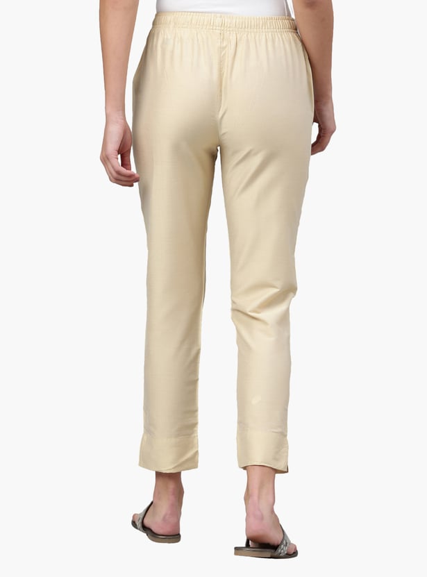 GO COLORS Solid Straight Pant