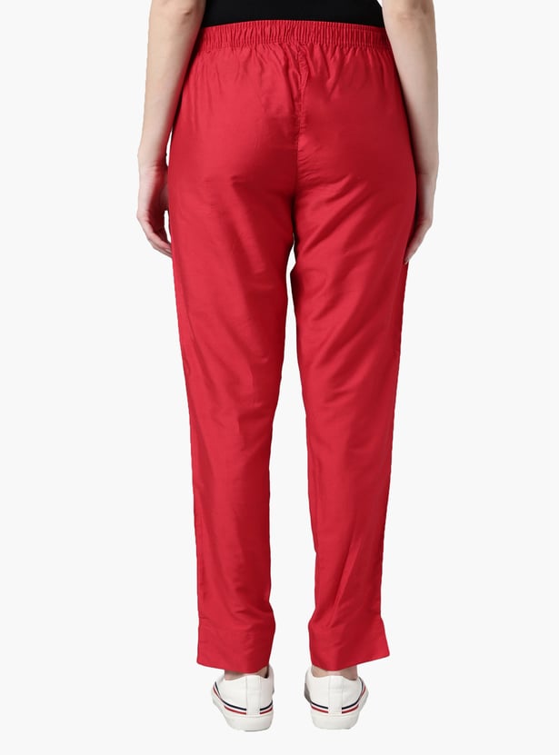 GO COLORS Solid Straight Pant