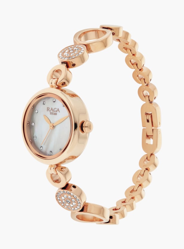 Titan ladies watch gold chain hotsell