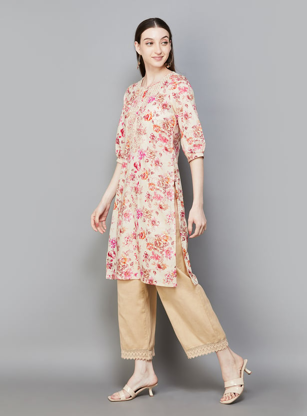 BIBA Women Printed Straight Kurta