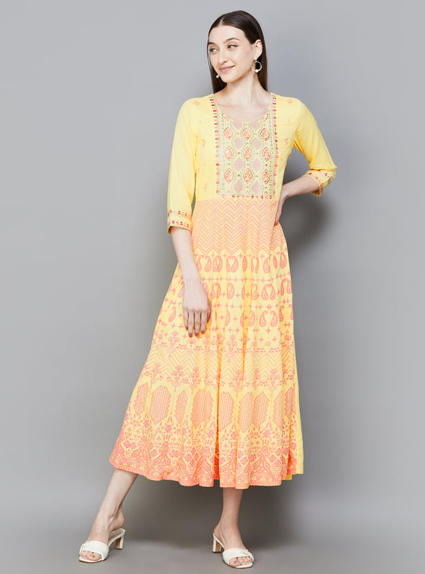 NEERUS Women Embroidered A-Line Kurta