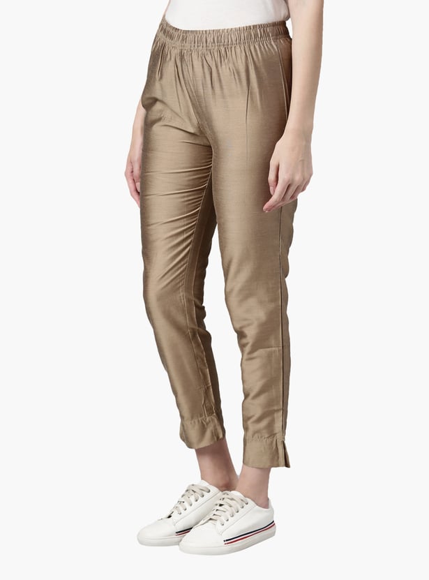GO COLORS Solid Straight Pant