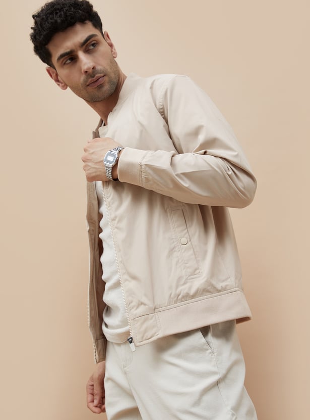 Buy CODE Solid Bomber Jacket from CODE at just INR