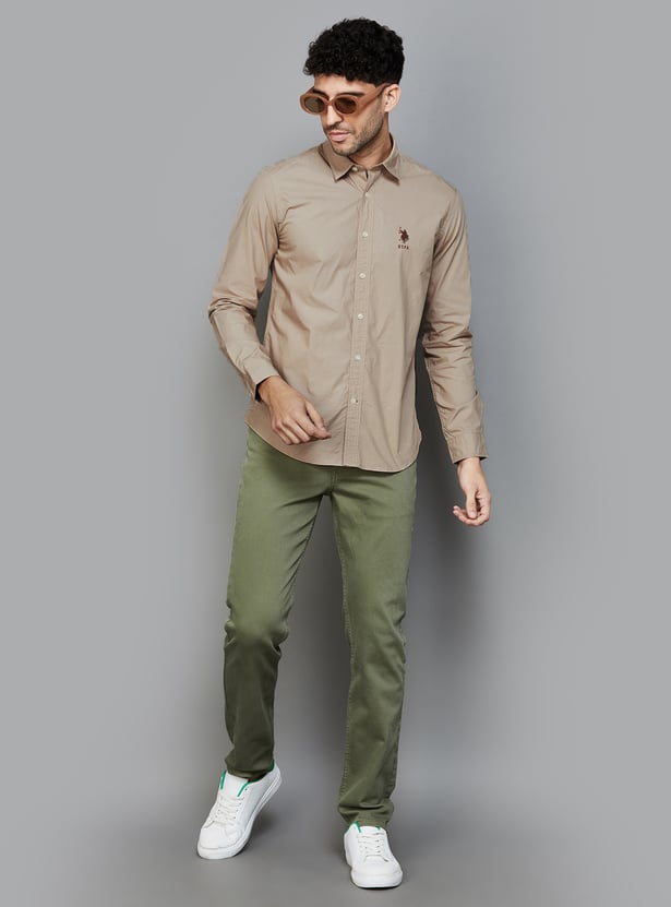 Buy POLO Men Solid Slim Fit Casual Shirt from POLO