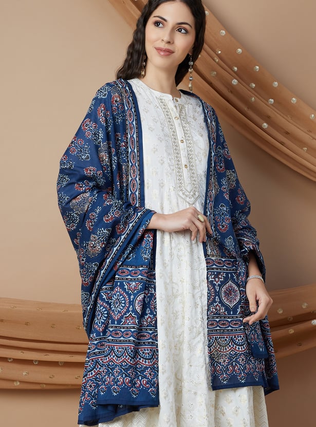 MELANGE Floral Printed Dupatta