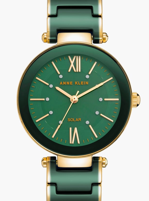 ANNE KLEIN Women Solar Analog Watch - AK3844GNGB