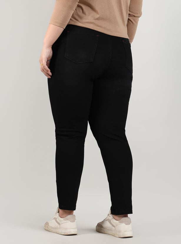 INSTAFAB PLUS Slashed Knee Regular Fit Jeans