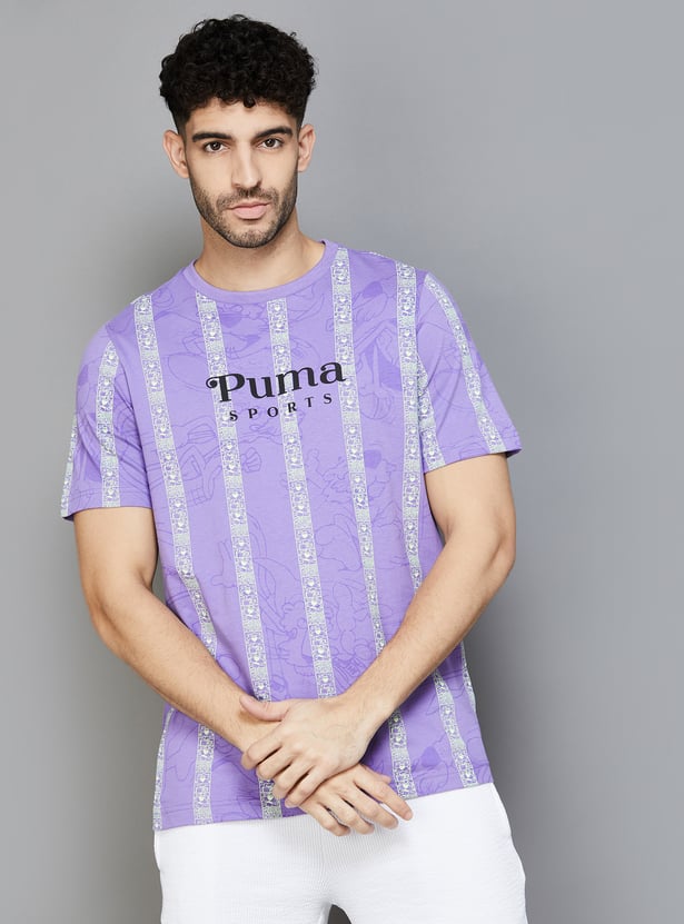 Buy PUMA Men Printed Regular Fit T-shirt from PUMA at just INR