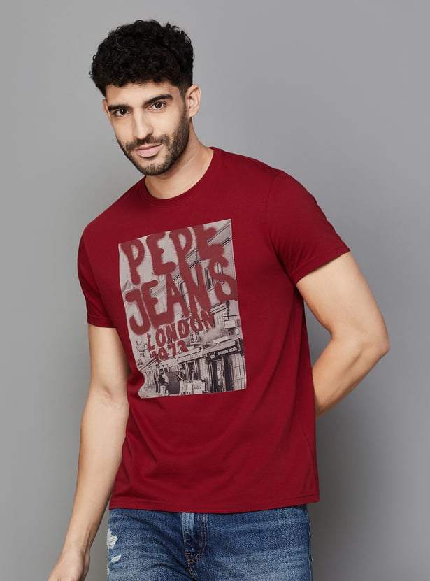 Buy PEPE JEANS Men Graphic Printed T-shirt from Pepe Jeans at just