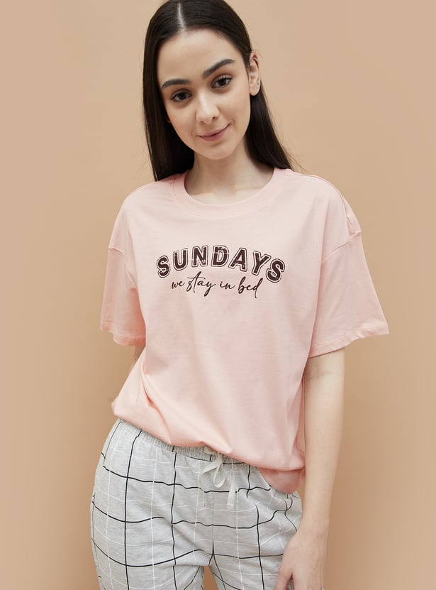 GINGER Typographic Printed T-shirt