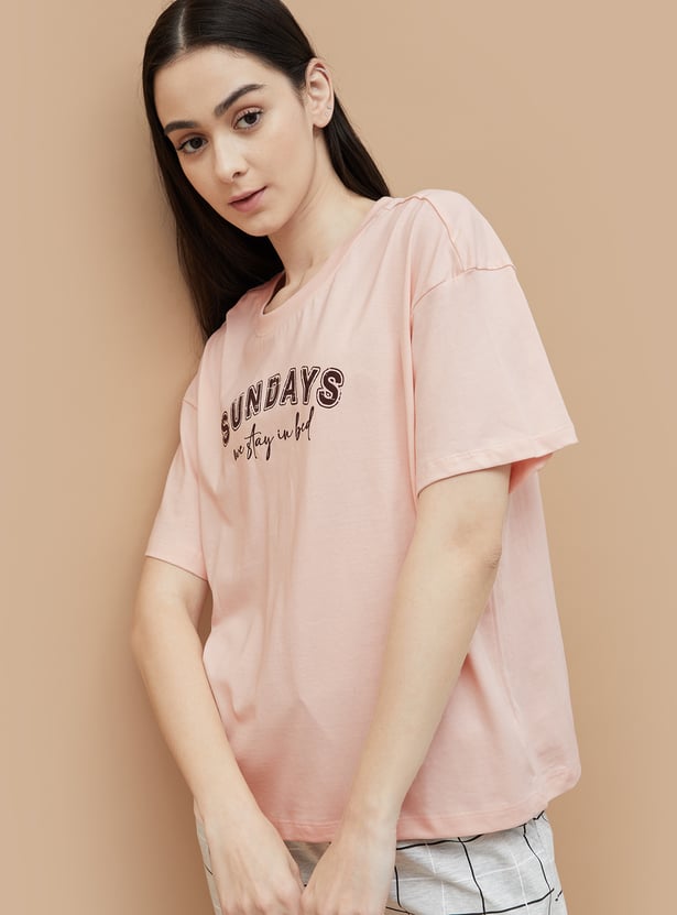 GINGER Typographic Printed T-shirt