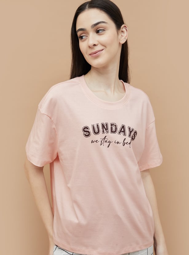 GINGER Typographic Printed T-shirt
