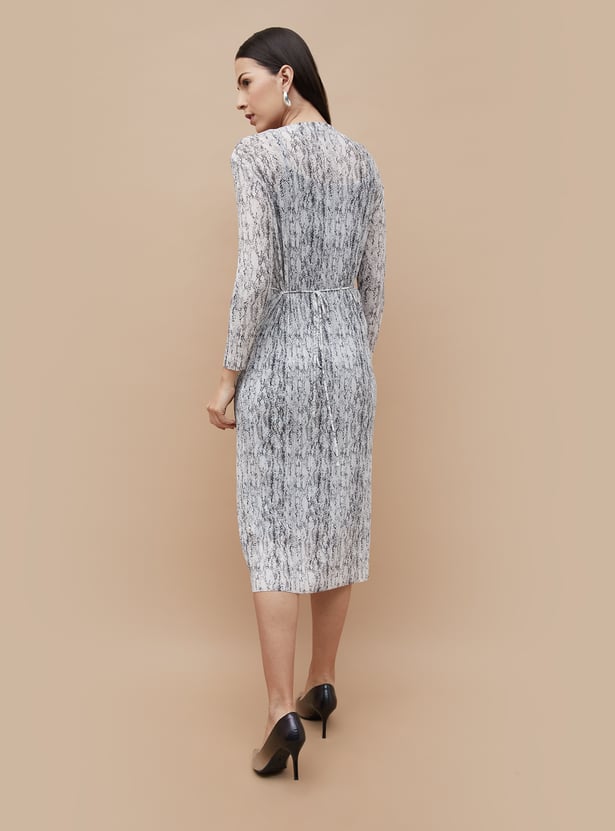 CODE Animal Print Sheath Dress with Slip