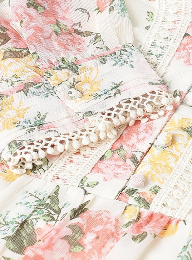 LATIN QUARTERS Floral Print A-line Dress