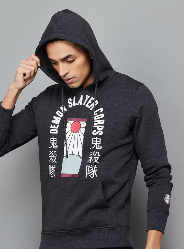Buy FREE AUTHORITY Demon Slayer Anime Print Hooded Sweatshirt from