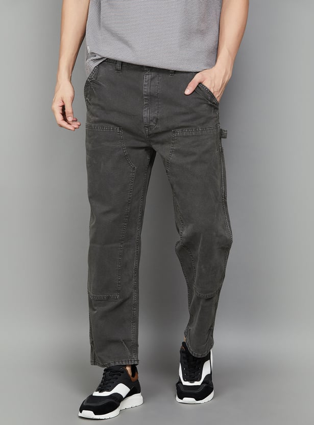 Buy AMERICAN EAGLE Flex Distressed Carpenter Jeans (Slim Straight