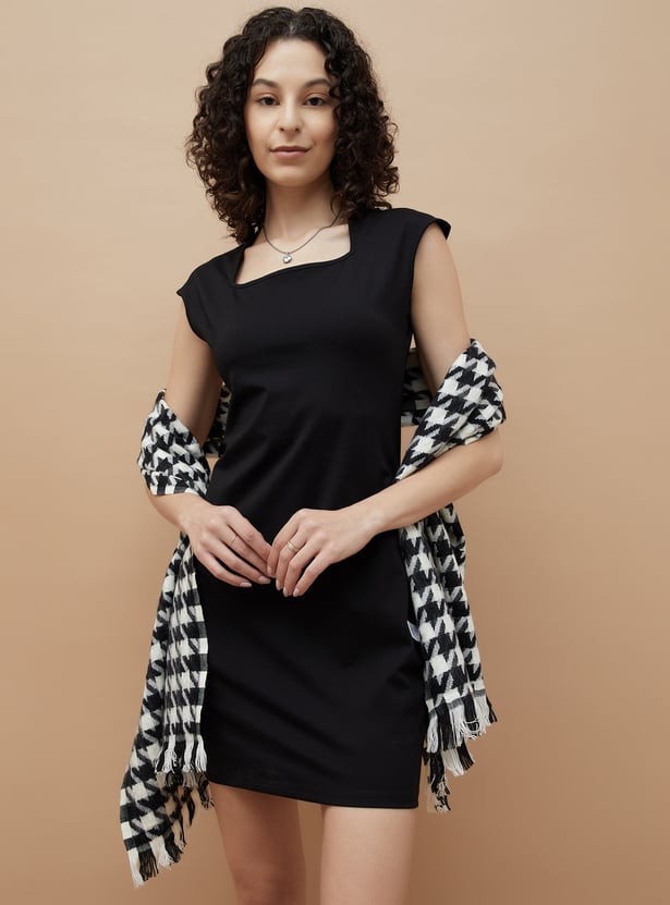 GINGER Solid Mini Dress
