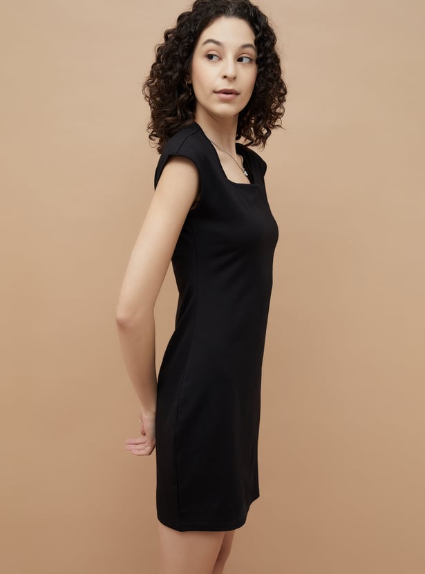 GINGER Solid Mini Dress
