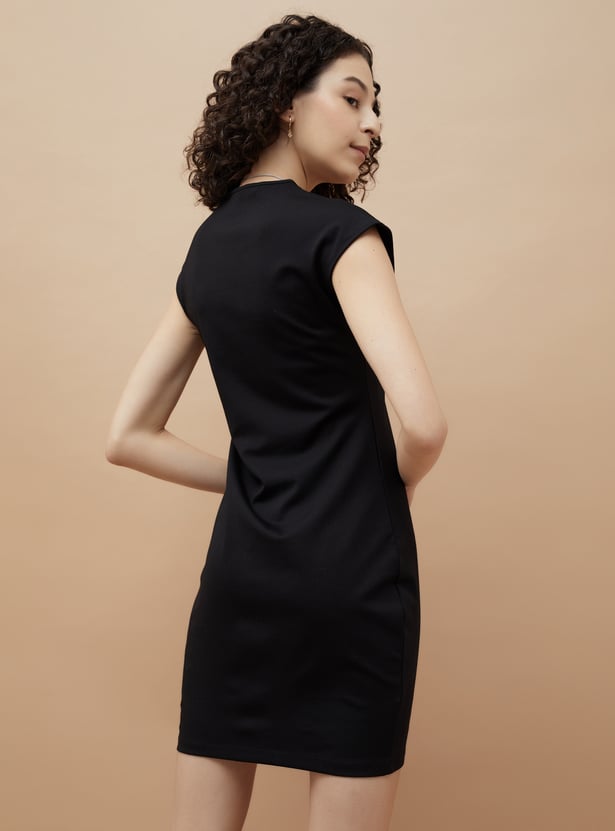 GINGER Solid Mini Dress