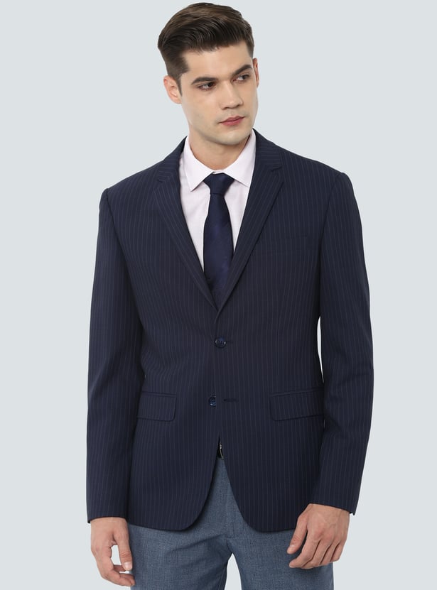 Buy LOUIS PHILIPPE Striped Slim Fit Formal Blazer from Louis Philippe at just INR 7999.0