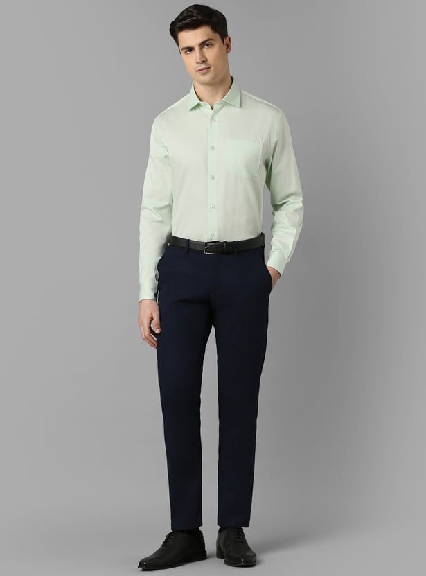 ALLEN SOLLY Solid Regular Fit Formal Shirt