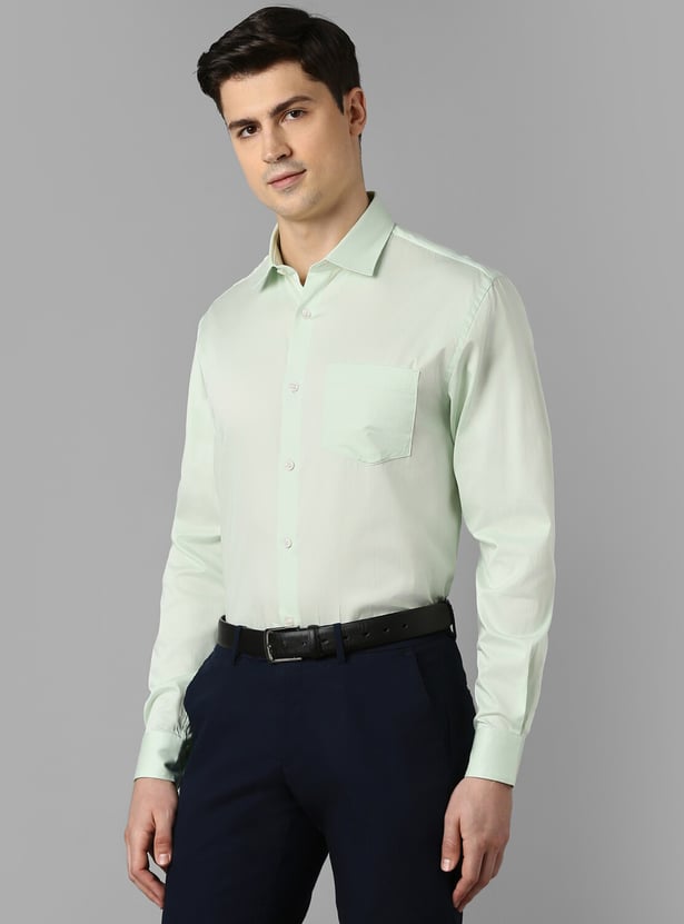 ALLEN SOLLY Solid Regular Fit Formal Shirt
