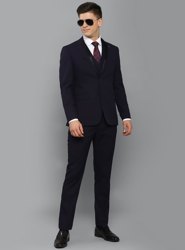 Buy ALLEN SOLLY Solid Slim Fit Formal Three Piece Suit from Allen Solly ...
