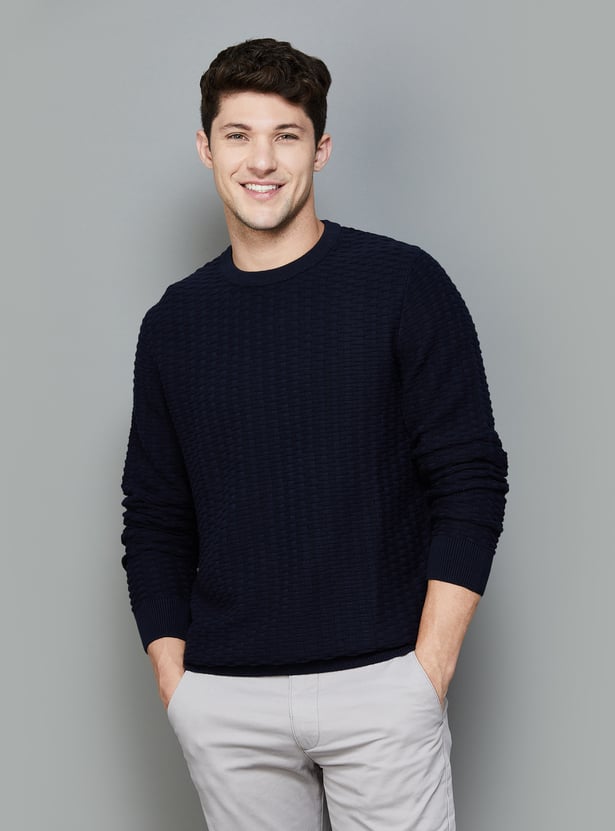CELIO Self-Design Crew Neck Sweater