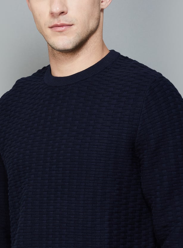 CELIO Self-Design Crew Neck Sweater