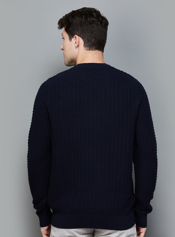 CELIO Self-Design Crew Neck Sweater